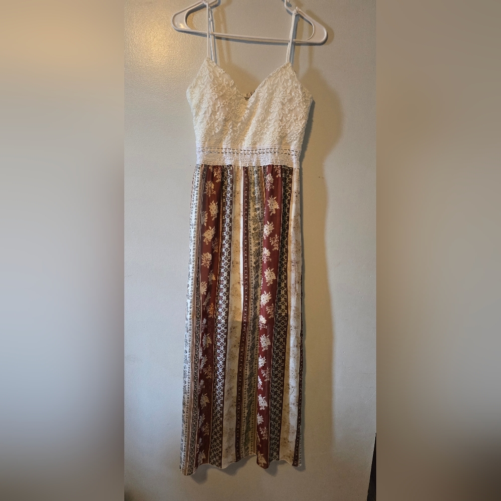 Justify White Lace Dress. Size L